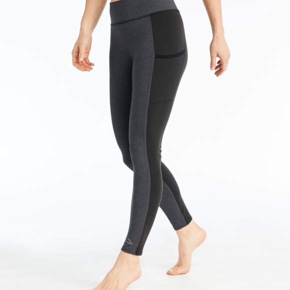 L.L. Bean Women's Boundless Performance Pocket Tights, Mid-Rise | Size L - Picture 1 of 5